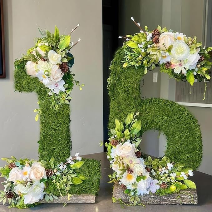 2 Pcs Fake Moss Table Runner Rolls for Decoration 4" x 47" Artificial Moss for Plants Indoor Green Faux Grass for Planters Crafts DIY Table Centerpieces Fairy Garden Floral Wedding 10 x 120cm