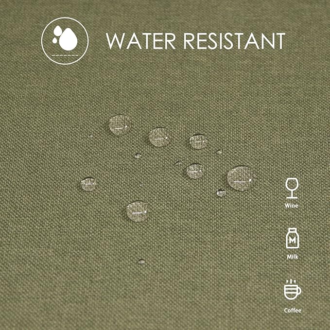 BALCONY & FALCON Table Cloth for 6 Foot Rectangle Tables – Waterproof, Wrinkle-Free Farmhouse Tablecloth for Dining, Kitchen, Wedding, Baby Shower & Christmas Holiday Gatherings (Olive, 57" x 118")
