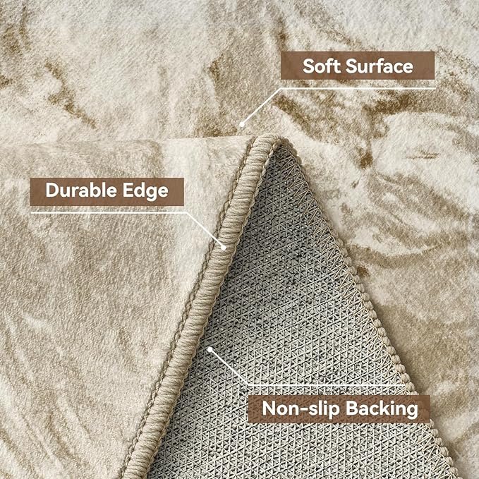 8x10 Area Rugs for Living Room, Modern Abstract Rug for Bedroom, Contemporary Machine Washable Rug, Large Stain Resistant Carpet for Dining Room Playroom Home Office, Pet & Kids Friendly