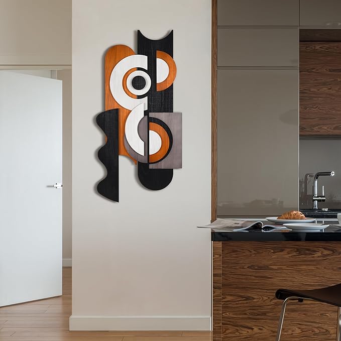 Empire Art Direct Honeyed Dusk I & II Hand Made & Hand Finished Dimensional Solid Wood Abstracts