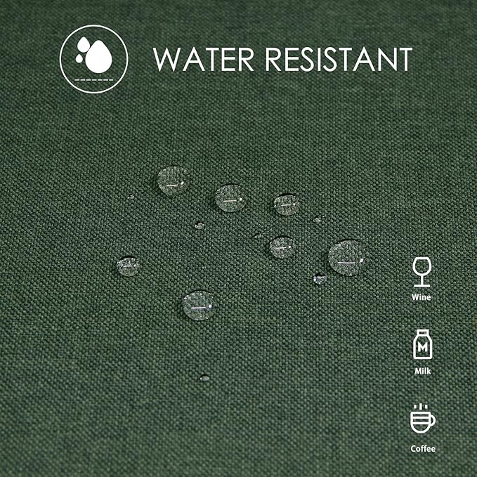 BALCONY & FALCON Table Cloth for 6 Foot Rectangle Tables – Waterproof, Wrinkle-Free Farmhouse Tablecloth for Dining, Kitchen, Holiday Gatherings (Hunter Green, 57" x 118")