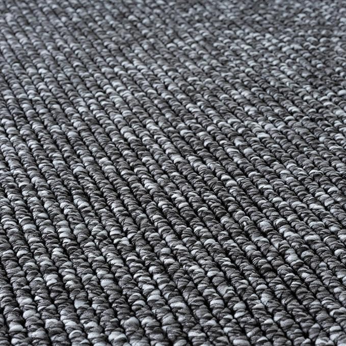 LUXE WEAVERS Solid Machine Woven Smoke 4x6 Area Rug, Indoor Stain-Resistant Carpet