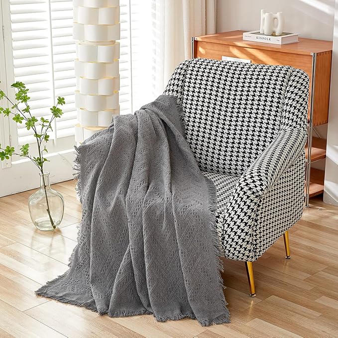 AIVIA Armless Loveseat Cover Sheet Blanket, Anti Slip Throw Cushion Covers for Armless Couches, 1 Cushion Love-Seat Furniture Decor Slipcovers Protector for Dogs Cats 71"x91" Dark Gray