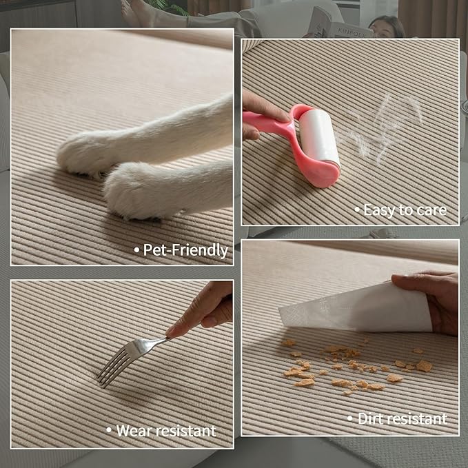 Sectional Couch Covers, Wear Resistant Stretch Sofa Covers Washable Soft Couch Cushion Covers Anti Slip Furniture Protector Sofa Slipcovers for Pets(3 Pieces 2 Seaters+1 Chaise, Light Brown)