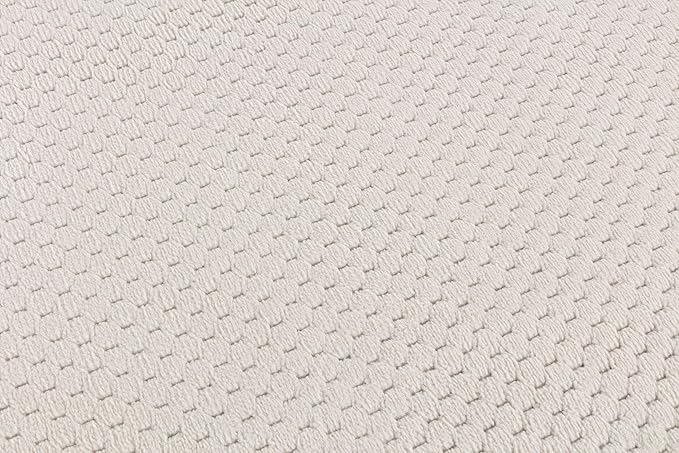 CAMILSON Modern Rug 5x7 Luxury Pebble Pattern Micro Loop Area Rugs Soft High-Low Pile Stain Resistant Easy to Clean Non-Shedding Durable Living Room Bedroom Indoor Carpet (White)