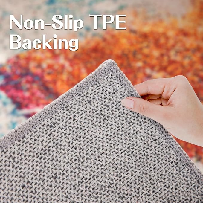 UMINEUX Washable Area Rug 5'x7' Large Modern Abstract Living Room Rug with Anti-Slip Rubber Backing, Ultra Soft Low Pile Rugs Carpet for Dining Room Bedroom Home Office Decor