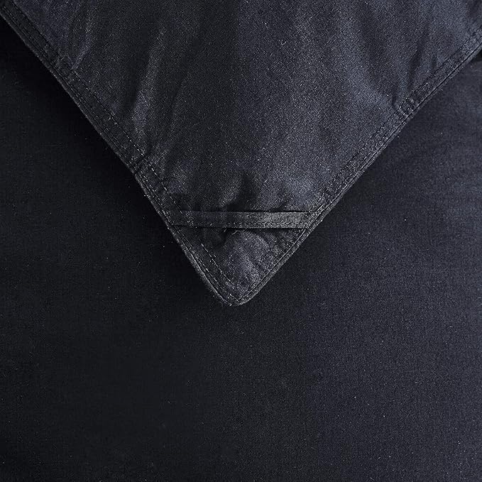 Luxurious Palatial King/Super King Goose Down Comforter, 120 X 90 inches, Unique Black Solid, 600 Thread Count, 100% Egyptian Cotton Cover, 85 Oz Fill Weight, 750 Fill Power
