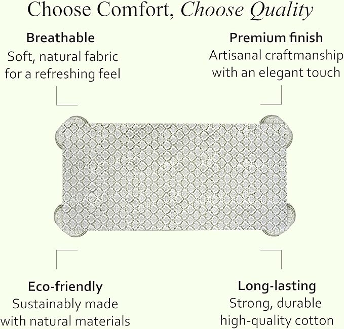 CPC Fern Regal Tablecloth 100% Cotton 70x118 Inch Indian Block Print Rectangle Table Cover, Table Cloth for Gifting in Weddings, Halloween, Fall, Christmas, Thanksgiving