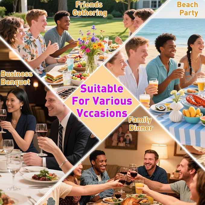 Oval Silicone Placemat Set of 4,Heat Resistant Placemats, Silicone Table Mats,Non-Slip Dining Mat for Home,Waterproof Easy Clean Kids Placemats,17"x12" LSR Translucent (4Pcs, White)