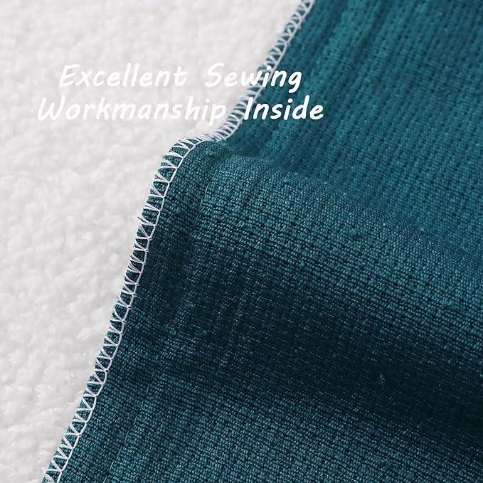 FUTEI Pack of 2 Teal Green Decorative Throw Pillow Covers 20x20 Inch Soft Cozy Solid Boucle Textured Cushion Case,Modern Home Decor for Couch Bed Living Room