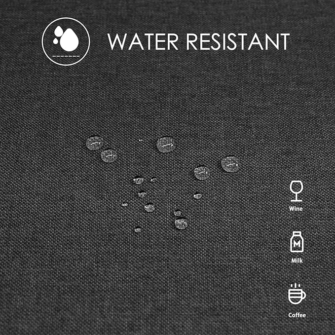 BALCONY & FALCON Rectangle Table Cloth – Waterproof, Wrinkle-Resistant & Dust-Proof Farmhouse Tablecloth for Dining, Kitchen, Party Decorations, Outdoor Patio, Baby Shower (Dark Gray, 55" x 71")