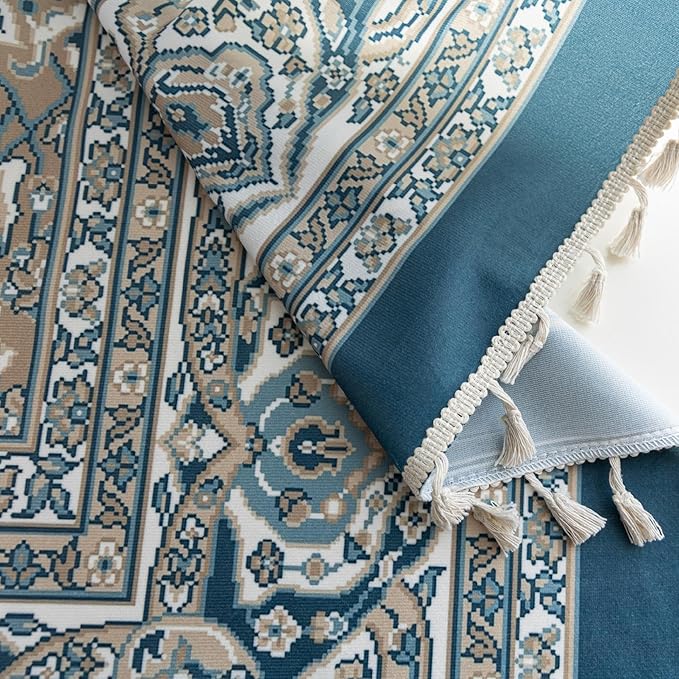 Popular Handicrafts Printed Curtains for Living Room 72 Inches Long Indian Hippie Bohemian Curtains Rod Pocket Light Filtering 2 Panels, Blue