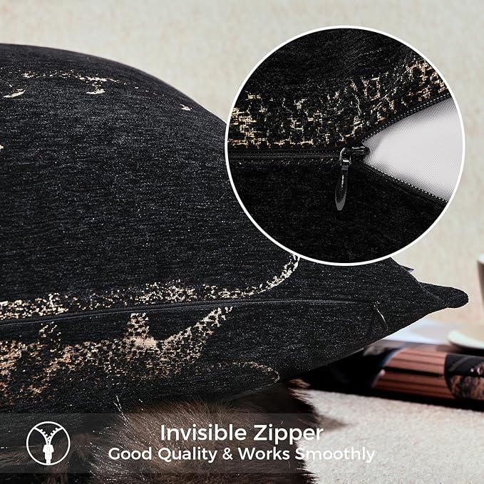 Lumbar Pillow Cushion Cover 12x20, Double Sided Luxury Cheetah Pattern Throw Pillow Covers with Hidden Zipper, Jacquard Embroidery Technique for Bed Couch Sofa Living Room Bedroom
