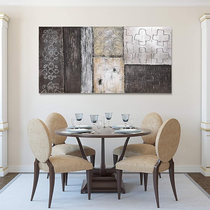 Empire Art Direct "Stacked 2" Original Textured Metallic Oil Painting by Martin Edwards
