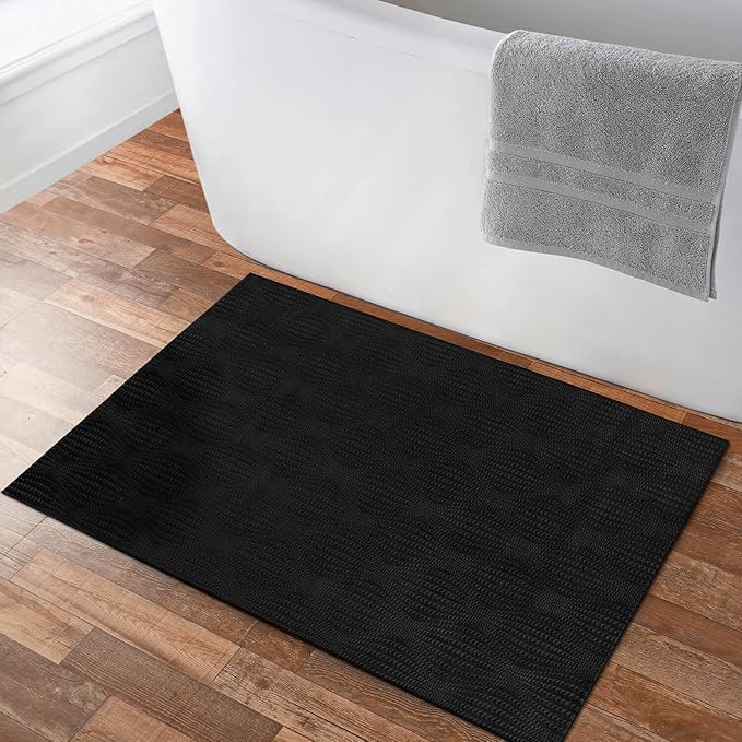 Modern Black Non Slip Door Mat 2x3 Non Skid Soft Rubber Back Door Mat for Entryway Kitchen Rug for Bathroom Mat Easy Cleaning Stain Resistant Non Shedding Carpet 2 x 3