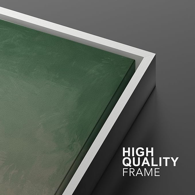 SIGNWIN Framed Canvas Print Wall Art Set Green and Pink Ombre Abstract Contemporary Gradient Modern Art Minimal Boho Relax/Calm for Living Room, Bedroom, Office - 16"x24"x2 White