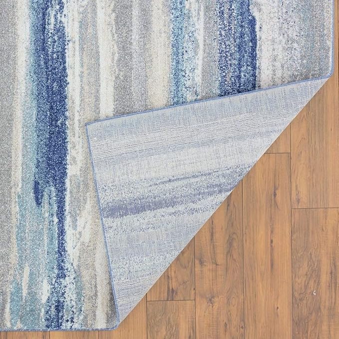 LUXE WEAVERS Tower Hill Abstract Blue 8x10 Area Rug