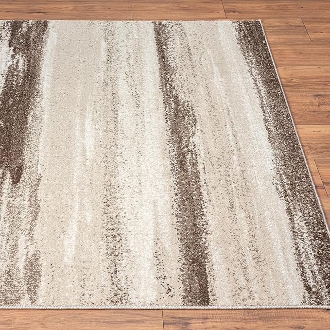 LUXE WEAVERS Rug Modern Area Rug Stain Resistant, Brown/Size 2x3