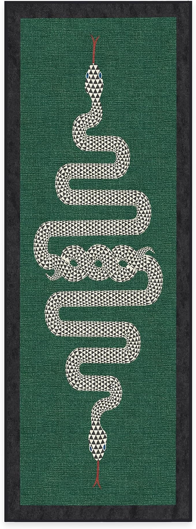 RUGGABLE x Jonathan Adler Machine Washable Modern Runner Rug – Venom Emerald 2.5x7, Stain-Resistant, Non-Slip – Washable Rug for Hallway, Entryway, Living Room & Kitchen–with Cushioned Pad