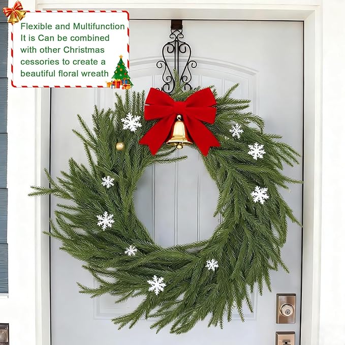 18FT(2 * 9FT) Christmas Norfolk Pine Garland, Real Touch Faux Green Garlands, Holiday Decor Winter Artificial Greenery Garland for Mantle, Stairs, Table, Fireplace, Indoor & Outdoor Xmas Decorations