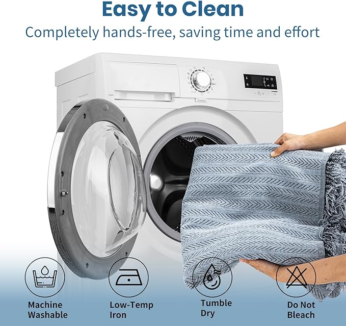 Nobildonna Sofa Cover Washable Soft Thicken Chenille Couch Cover with Tassel,Waterproof Sofa Slipcover for 3-4 Cushion Couch,Sectional Sofa,L-Shaped Furniture Protector Pet-Friendly,Dusty Blue91 x134