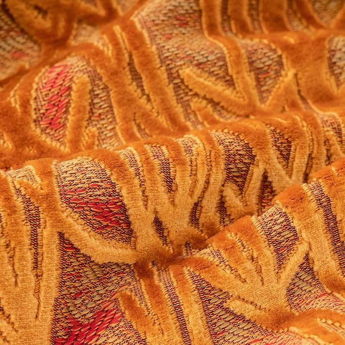 Yangest Orange Yellow Twigs Throw Pillow Cover Branches Velvet Cushion Case Neutral Pillowcase for Sofa Couch Bedroom Living Room Home Decor,18x18 Inch