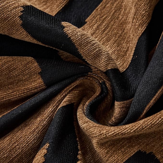 VClife Couch Cover 1 Piece Boho Tribal Black and Pumpkin Geometric Jacquard Sofa Cover for 2 Cushion Couch Sofa, Soft Washable Chenille Living Room Loveseat Cover Slipcover for Sofa Bed 71"X102"