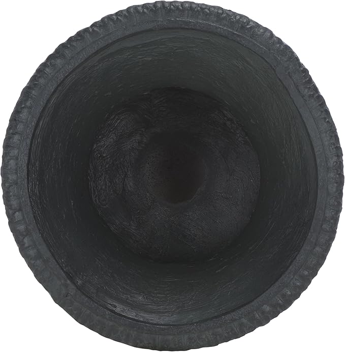 SAFAVIEH Outdoor Collection Paven Black Resin Traditional Antique Style Urn Planter Pot