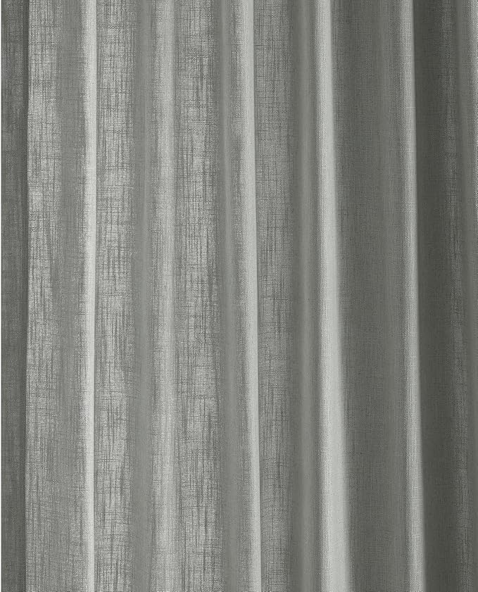 HPD Half Price Drapes Heavy Faux Linen Light Filtering Curtains for Bedroom 120 Inches Long (1 Panel) - Rod Pocket Curtains for Living Room - Window Curtains Home Decor - 50 X 120, Ash Grey