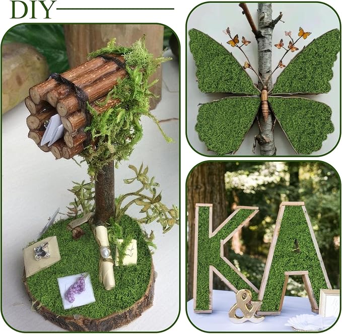 Fake Moss Rolls Table Runner for Decoration 12" x 71" Artificial Moss for Plants Indoor Dark Green Faux Grass for Planters Crafts DIY Table Centerpieces Fairy Garden Floral Wedding 30 x 180cm