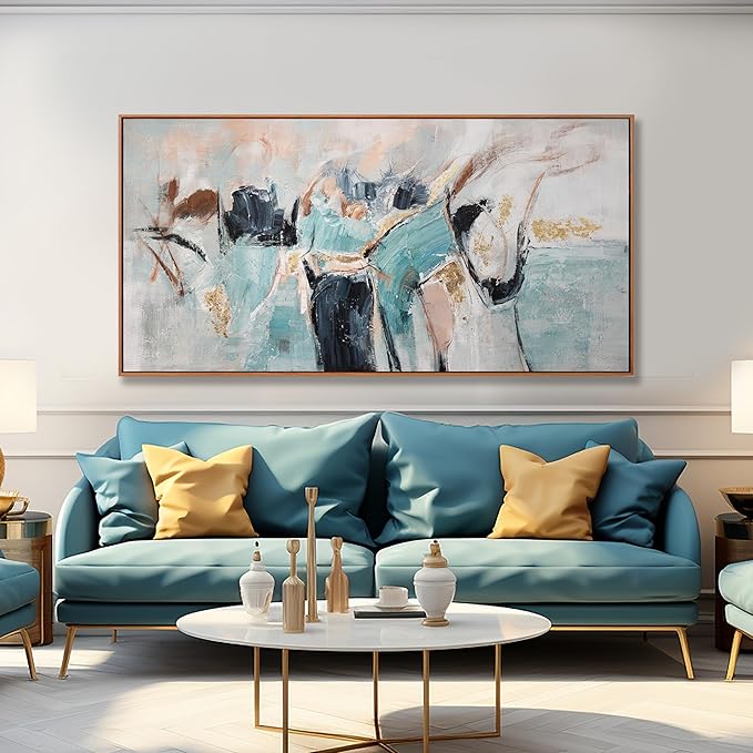Framed Abstract Wall Art Decor Canvas Artwork Wall Decor Colorful Fantasy Graffiti Art Painting Art For Bedroom Living Room Dining Room Home Office Apartment Modern Abstract Artwork Decoration 20"x40"