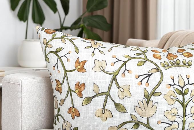Zea Garden Printed Decorative Lumbar Accent Throw Pillow Cover - Decor for Living Room, Sofa, Chair, Patio, Car, Balcony, Bench, Porch, Nursery, Office, Bedroom - 14x24 Inches