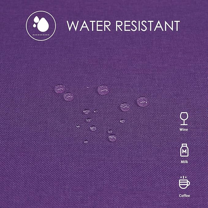 BALCONY & FALCON Rectangle Table Cloth – Waterproof, Wrinkle-Resistant Dust-Proof Farmhouse Tablecloth for Dining, Kitchen, Party Decorations, Halloween Fall Gatherings (Purple, 55" x 71")