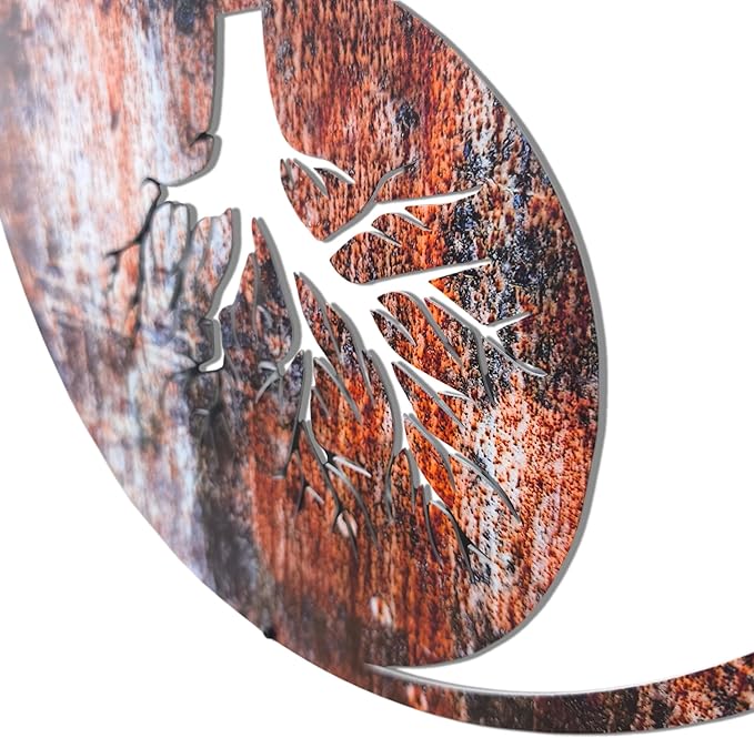 Venovez Yin Yang Wall Decor (Wood-Metal) Tree of Life Wall Art, Yin Yang Decor, Metal Wall Decor, Interior Decoration, Wall Hangings
