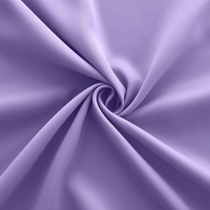KOUFALL Lavender Curtains for Bedroom Girls 2 Panels Set Blackout Light Blocking Thermal Insulated Curtains for Teen Room Dorm Violet Lilac Purple 72 x 63 Inch Length