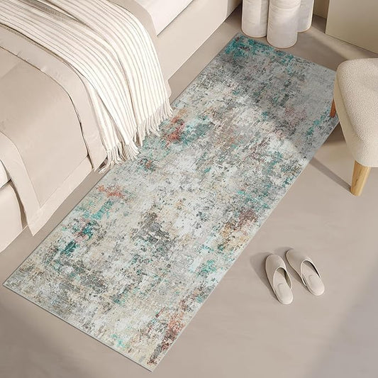 Modern Abstract 2x6 Runner Rug Washable Non Slip Stain Resistant Rug for Hallway Kitchen Bedroom Non Shedding Low Pile Indoor Floor Cover,Colorful