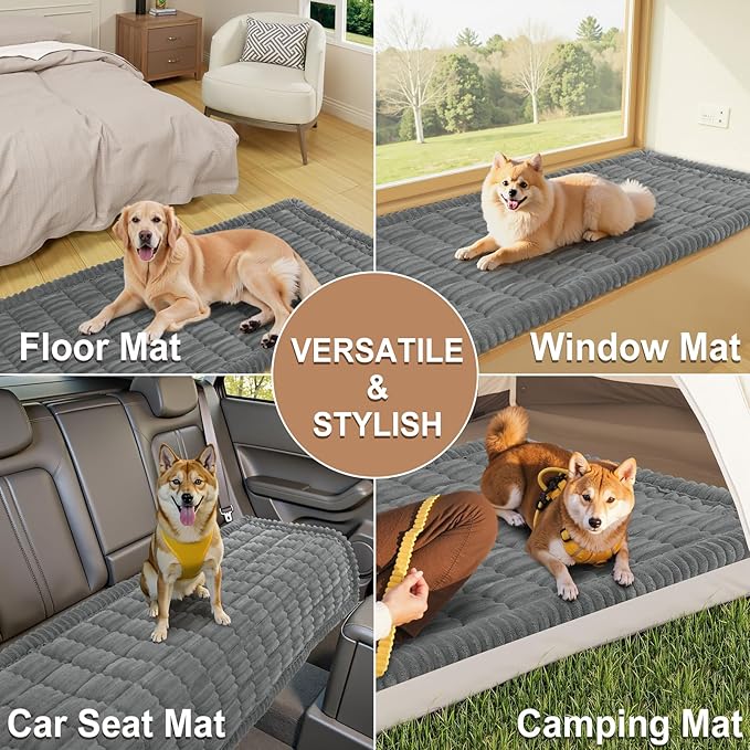 Smiry Couch Cover for Dogs Washable, Non Slip Fuzzy Pet Couch Covers for 3 Cushion Sofa Pet Friendly, Thick Soft Sofa Slipcovers Cushion Protector (Dark Grey, 27.6" x 47")