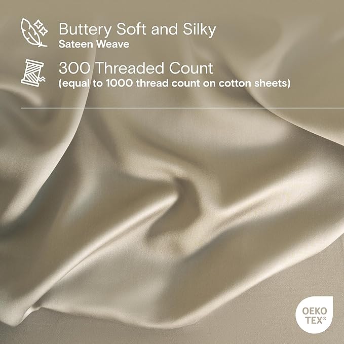 DOZ Duvet Cover Set, 100% Viscose derived from Bamboo, Organically Grown, Buttery Soft, Cooling Duvet Covers, High GSM, 1 Duvet Cover and 2 Pillowcases, 106"x90" (Fog, King/Cal King)