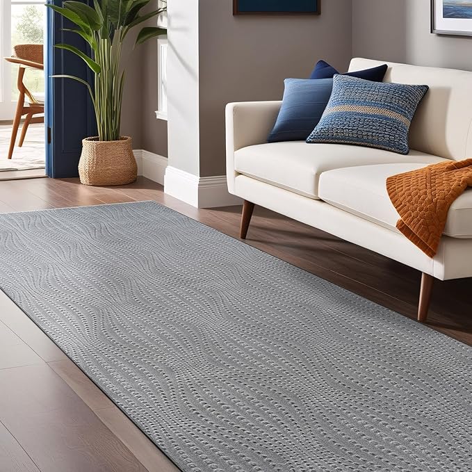 Modern Gray Non Slip Runner Rug 2x7 Non Skid Soft Rubber Back Hallway Rugs Kitchen Bedroom and Laundry Room Runners Easy Cleaning Stain Resistant Non Shedding Carpet 2 x 7