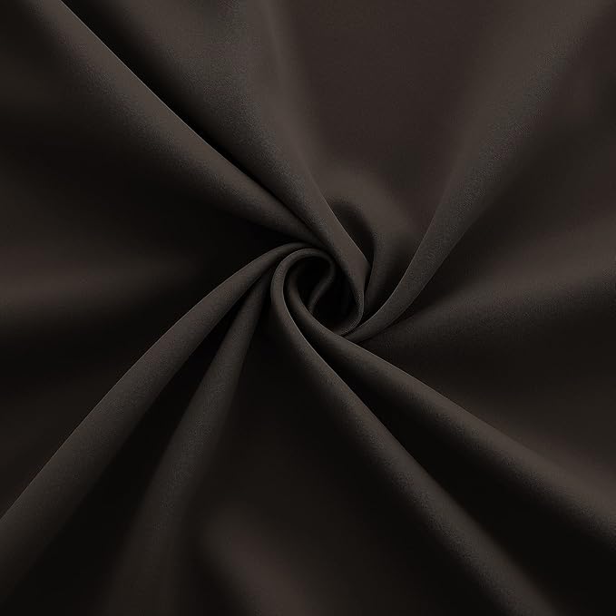 96 Inch Long Dark Brown Living Room Curtains for Window Treatments,Elegant Organic Style Silky Extra Soft Keep Warm Cold Out Darkening Blackout Bedroom Curtains Drapes 96 Length 2 Panel Set,Cappuccino