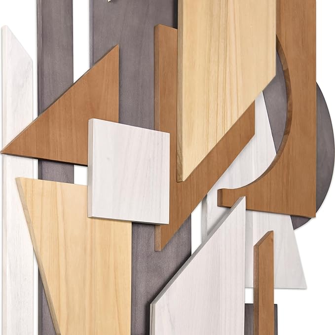 Empire Art Direct "Moonlit Mist I Handmade Dimensional Solid Paulownia Wood Abstracts Wall Art, Ready to Hang, Living Room, Bedroom & Office, 48" x 24"x 1.42"