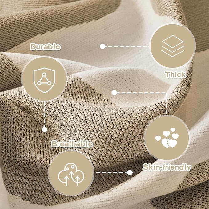 MEETSKY Couch Covers for Cushion Couch Sofa Recliner Couch Cover Loveseat Sofa Cover Sofa Slipcovers Washable Thick Couch Protector for Pets,Kids, 71" x 102", Khaki Checkerboard