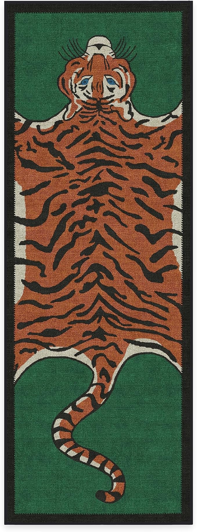 RUGGABLE x Jonathan Adler Machine Washable Modern Runner Rug – Tiger Emerald 2.5x7, Stain-Resistant, Non-Slip – Washable Rug for Hallway, Entryway, Living Room & Kitchen–with Cushioned Pad