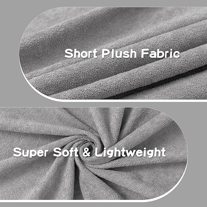 MEETSKY Small Couch Cover Oversized Armchair Sofa Covers Washable for Dogs Single Recliner Sofa Slipcover, Cat Scratch Proof Soft Sofa Throw Protector for Pets, 71" x 91", Light Grey