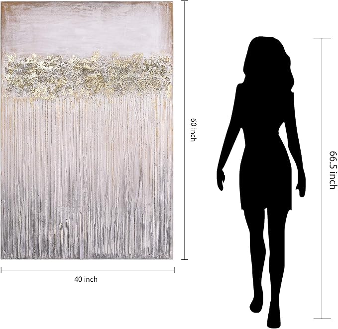 Empire Art Direct Abstract Wall Art Textured Hand Painted Canvas by Martin Edwards, Unframed, 60" x 40", Dust