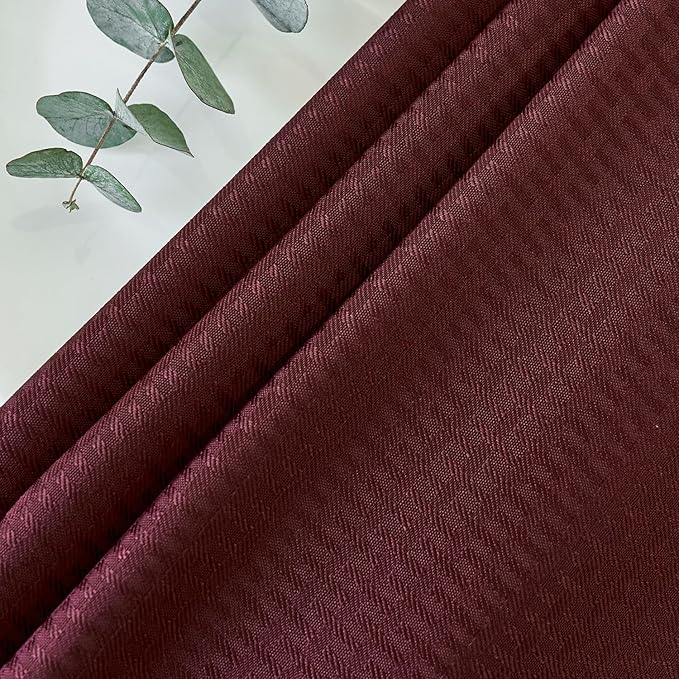 maxmill Square Tablecloth Water Resistance Antiwrinkle Spill Proof Weaved Texture Table Cloth, Decorative Fabric Table Cover for Banquet Parties Event Holiday Dinner, 70 x 70 Inch, Burgundy