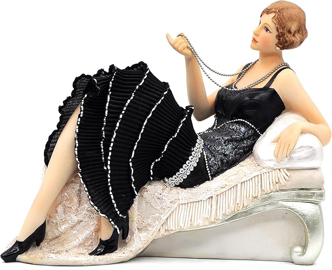 Comfy Hour Glamour Elegance Victorian Style Lady Collection Camille Lady Lying On Sofa Resin Art Figurine, 9-inch Height