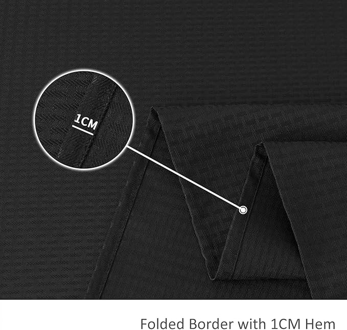 maxmill Weaved Texture Rectangle Tablecloth Water Resistant Wrinkle Free Spill-Proof, Soft Table Cloth for Dining Room Decoration, Banquet Parties Event Holiday Dinner, 60 x 84 Inch Black