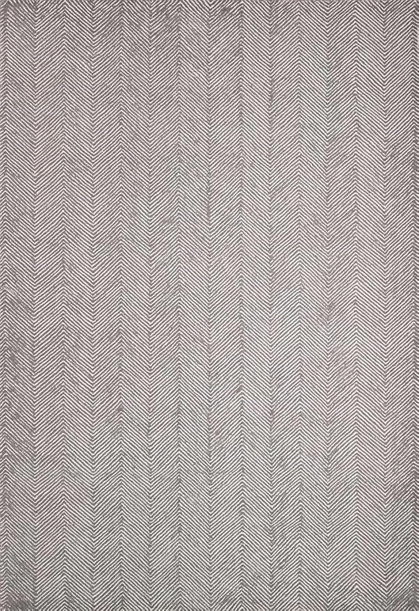 Modern Herringbone Chevron Collection Handcrafted Wool Area Rug - Durable, Zigzag Pattern, for High Traffic, Contemporary Design for Living Room, Bedroom, Dining Room Decor (Smoke Grey, 8' x 11')