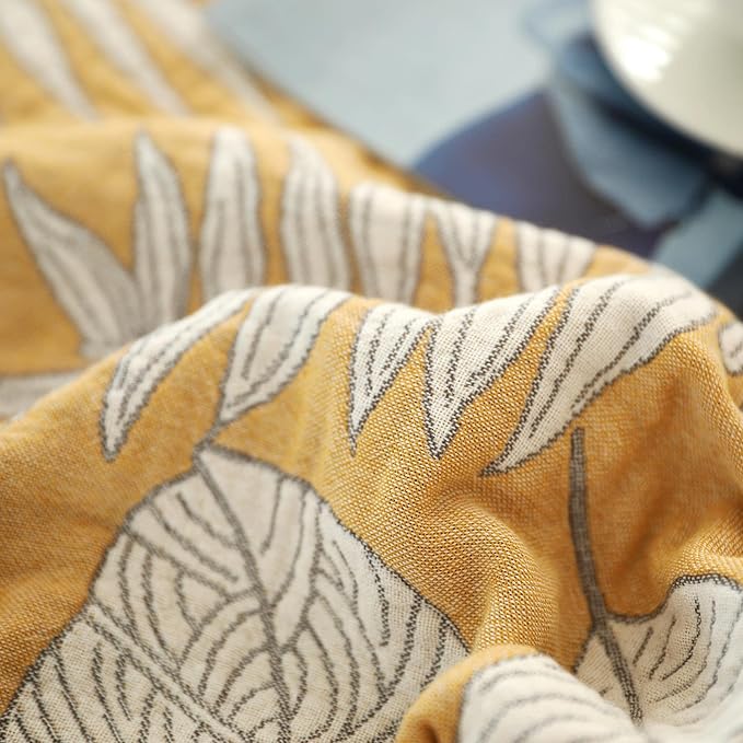 Boho Throw Blanket for Bed 100% Cotton Ultra Soft Rustic Quilt Fall Blanket Floral Printed Farmhouse Decor Bed Blankets,60"×80" All Season Rustic Throw for Sofa Couch Chair